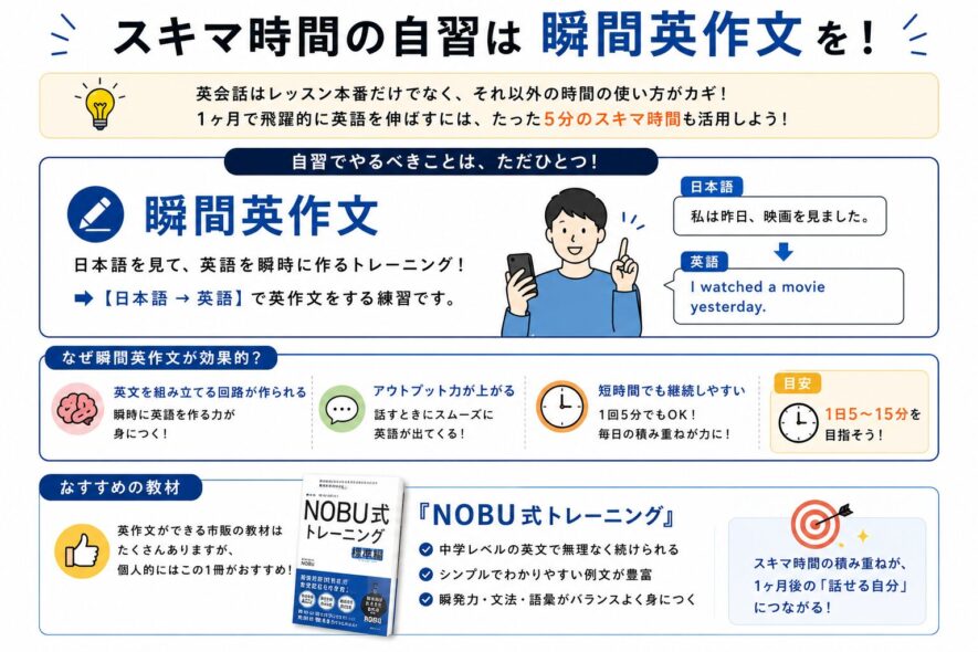 瞬間英作文でスキマ時間活用